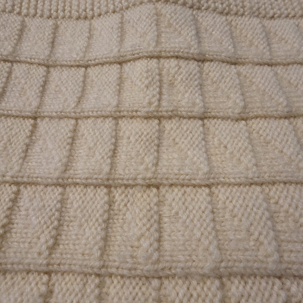 Handmade Knitted Yellow Baby Blanket Soft Warm Infant Crib Blanket Nursery Throw
